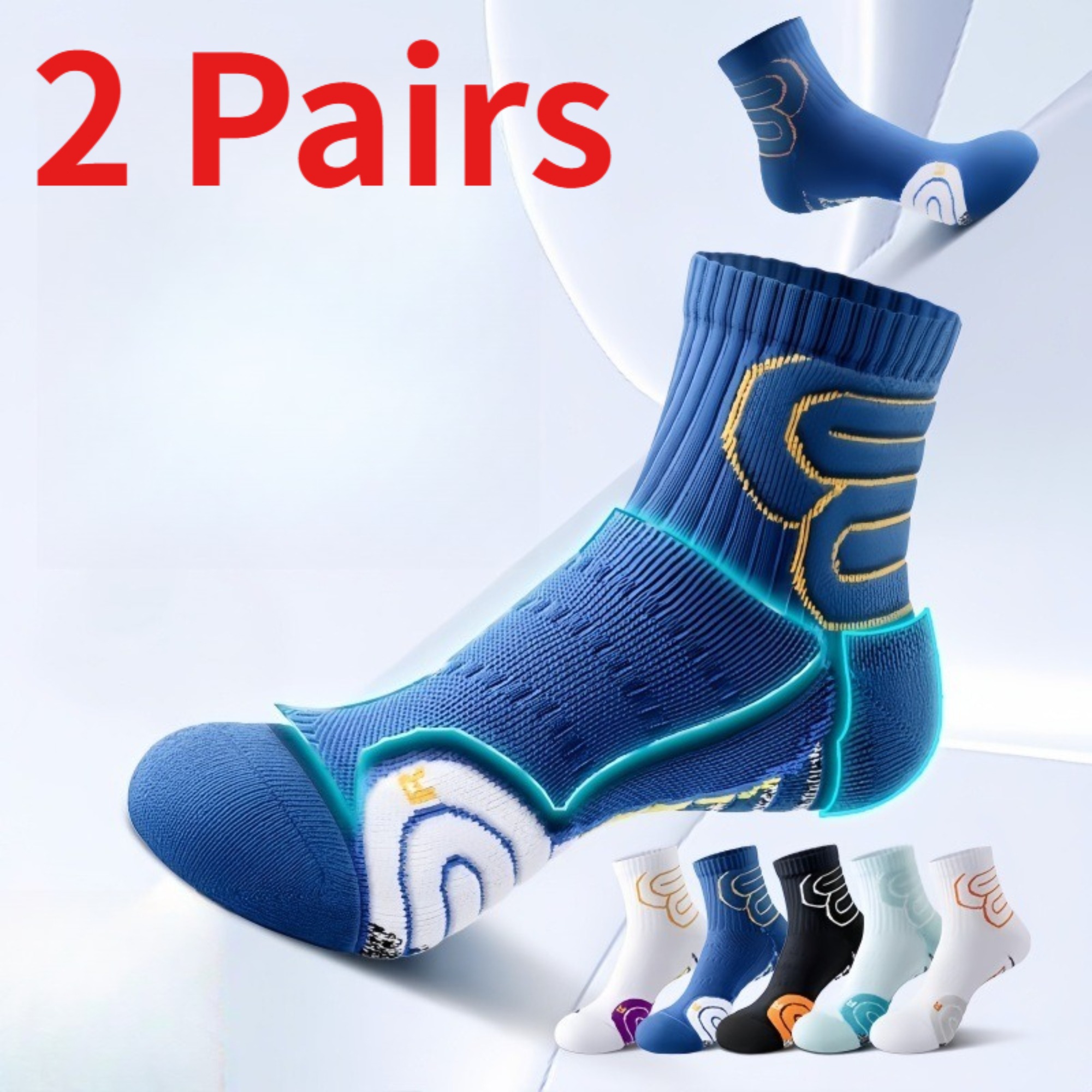 1/2 paires de chaussettes de c - Athletic Sock Cushion avis et prix